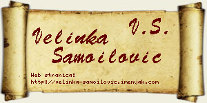 Velinka Samoilović vizit kartica